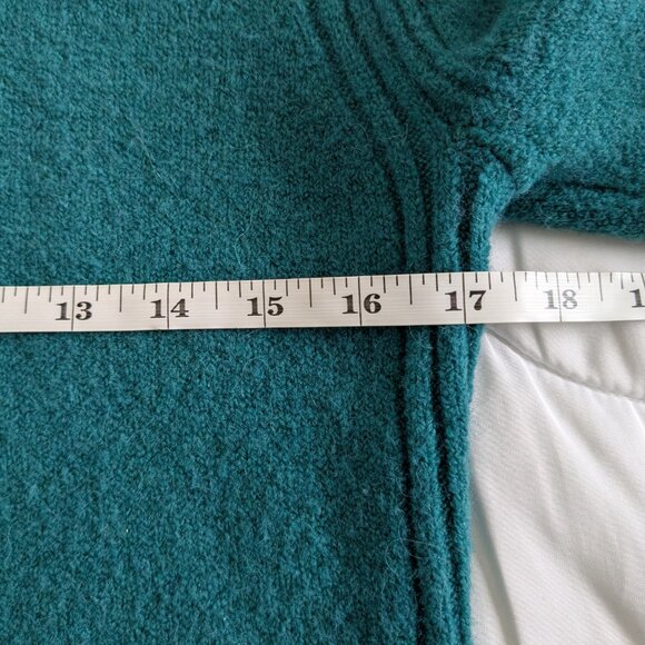 J. Crew Sweater Women's Small Emerald Green Mock Neck Supersoft Yarn Wool #J6366 - Picture 15 of 16
